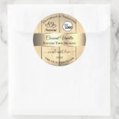 Gold Light Brown Wood Grain Product Labels Logo (Tas)