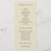 Gold Lights Glamor Programmes de mariage vintage (Dos)