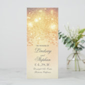 Gold Lights Glamor Programmes de mariage vintage (Debout devant)