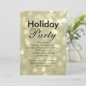 Gold Lights Invitation corporative de vacances (Debout devant)