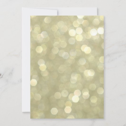 Gold Lights Invitation corporative de vacances (Dos)