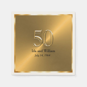 Gold Lijst 50e Jubileum Servetten