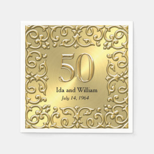 Gold Lijst 50e Jubileum Servetten
