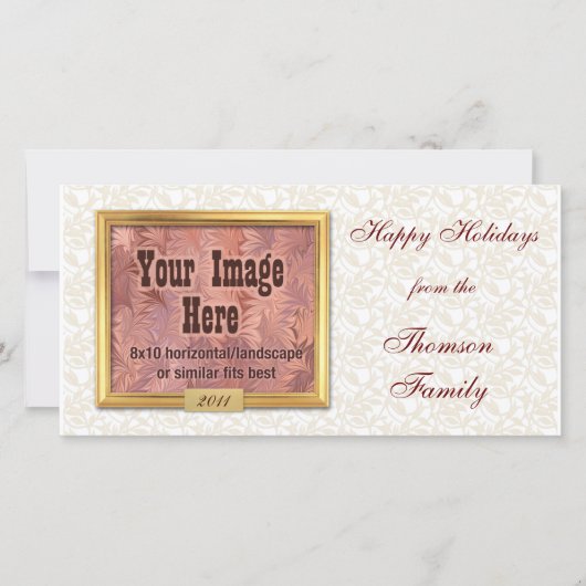 Gold Lijst - Aangepaste fotokaarten Feestdagenkaart (Voorkant)