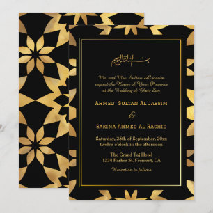 Gold Lijst Black Islamic Muslim Weduwen Kaart