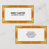 Gold Lijst Border | Boho Dot Pattern Visitekaartje (Voorkant / Achterkant)