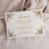 Gold Lijst bruiloft - Gegevens Informatiekaartje