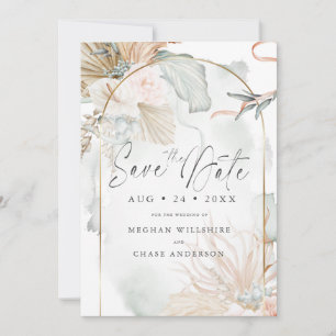 Gold Lijst Coral Roos Waterverf Floral