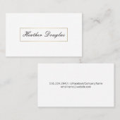 Gold Lijst / Cursive Typografie Visitekaartje (Voorkant / Achterkant)