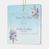 Gold Lijst en Bouquet Keramisch Ornament (Links)