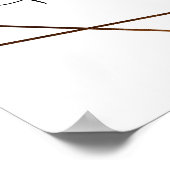 Gold Lijst Eucalyptus Reservation Wedding-teken Poster (Hoek)