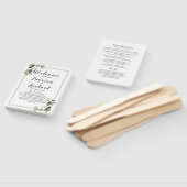 Gold Lijst Greenery Wedding Ceremony Program Handwaaier (Niet-gemonteerd)
