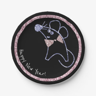 Gold lijst, nieuw jaar, kerstmis papieren bordje