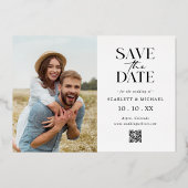 Gold Lijst slaat de datum op Folie Uitnodiging (Achterkant)