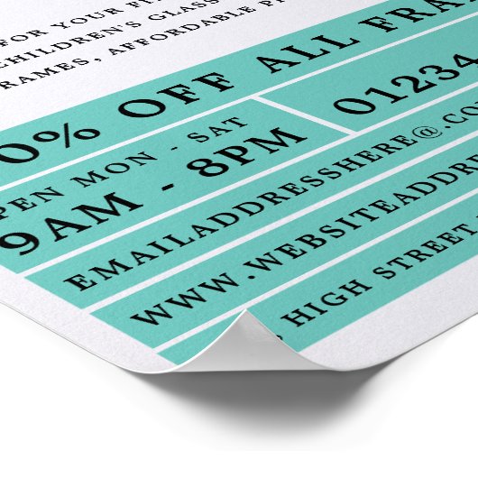 Gold Lijsten, Opticien, Technical Practitioner Poster (Hoek)