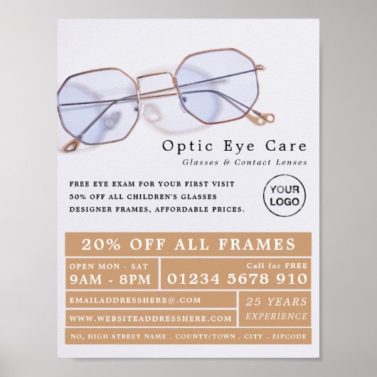 Gold Lijsten, Opticien, Technical Practitioner Poster (Voorkant)