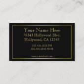 Gold Limo Classic Cars Carte de visite (Dos)