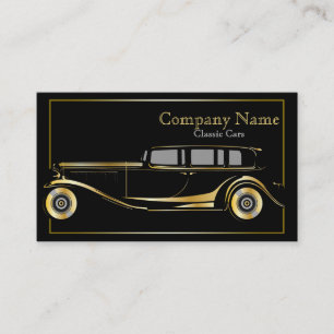 Gold Limo Classic Cars Carte de visite