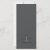 Gold Line Floral 10th Anniversary Menu ID1169 (Achterkant)