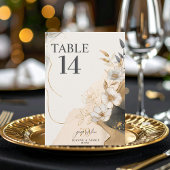 Gold Line Floral 20th Anniversary Table Num ID1169 Kaart