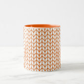 GOLD LINE KNIT Orange Mug à deux tons (Centre)