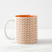 GOLD LINE KNIT Orange Mug à deux tons (Gauche)