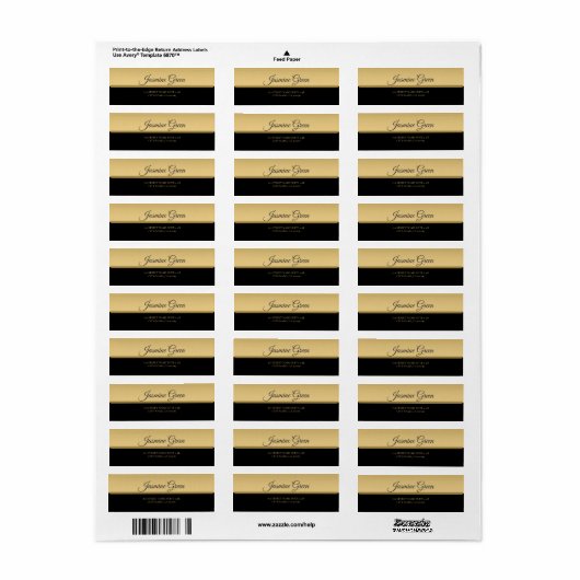 Gold line op zwart en gouden label (Full Sheet)