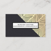 Gold Line Pattern | Lederkleurblok Visitekaartje (Achterkant)