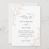 Gold Lined Floral White & Black Wedding (Voorkant)