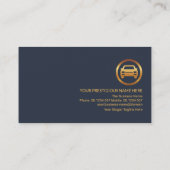 Gold Lines Black Blue Layers Automobile Visitekaartje (Achterkant)