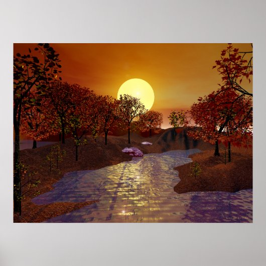 Gold Linger - Autumn Scene Poster (Voorkant)