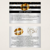 Gold Lips Application Instructions Visitekaartje (Voorkant /achterkant)