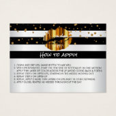 Gold Lips Application Instructions Visitekaartje (Voorkant)