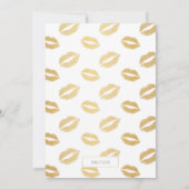 Gold Lips Bachelorette Party Invitations (Dos)
