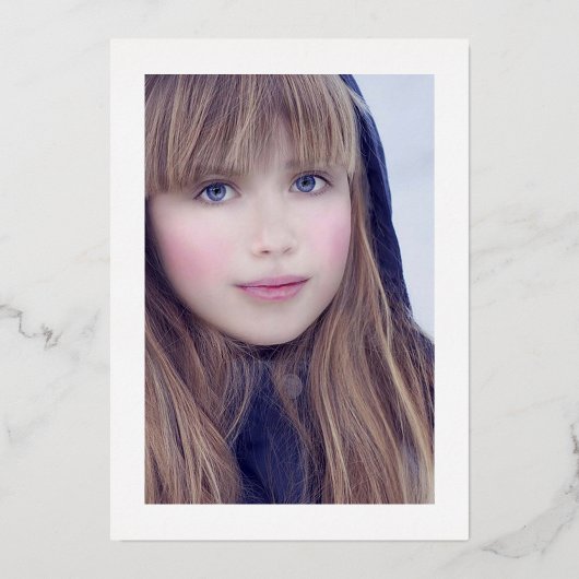 Gold Lips Bat mitzvah Photo Foil Invitation (Verso)