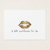 Gold Lips CADEAU CERTIFICAT AJOUTER LOGO Salon de (Devant)