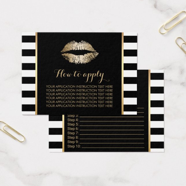 Gold Lips Modern Stripes Instructions d'applicatio (Bureau)