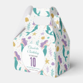Gold Little Mermaid 10th Birthday | Under the Sea Bedankdoosjes (Voorkant Zijde)