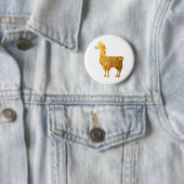 Gold Llama-Button Ronde Button 5,7 Cm (In situ)