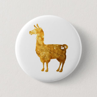 Gold Llama-Button Ronde Button 5,7 Cm