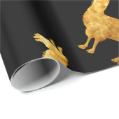 Gold Llama Wrapping Paper Cadeaupapier (Rol Hoek)