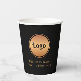 Gold Logo & Custom Text Business Company Branded Papieren Bekers