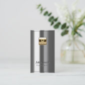 Gold Logo Metallic Trumpeter Visitekaartje (Staand voorkant)