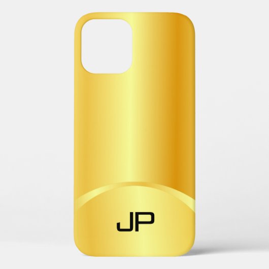 Gold look Elegant Modern Monogram Trendy Sjabloon Case-Mate iPhone Case (Achterkant)
