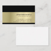 Gold look elegant, modern, professioneel creatief visitekaartje (Voorkant / Achterkant)