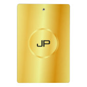 Gold look Elegant Monogram Modern Trendy Sjabloon Mini Klembord (Achterkant)