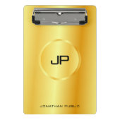 Gold look Elegant Monogram Modern Trendy Sjabloon Mini Klembord (Voorkant)