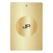 Gold look Elegant Monogram Moderne Sjabloon Mini Klembord (Achterkant)