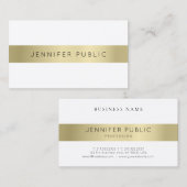 Gold look minimaliseert de moderne, professionele visitekaartje (Voorkant / Achterkant)