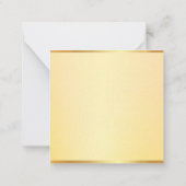 Gold Look Modèle Monogramme moderne Simple élégant (Dos)